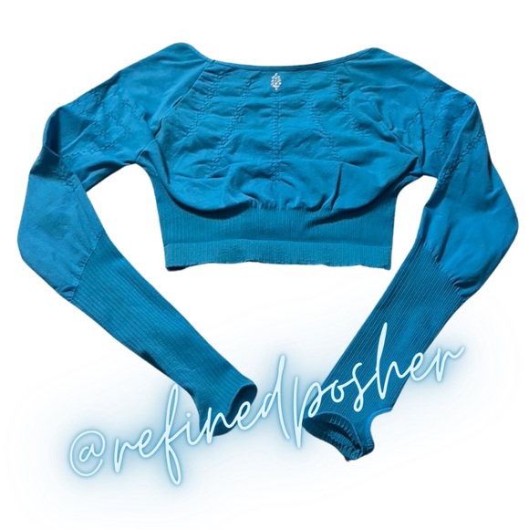 Free People Movement Good Karma Crop Long Sleeve Layer size M/L NEW Off Tropic - Picture 3 of 4